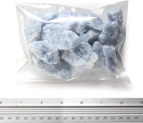 Miniatura 5 de Madagascar Minerals Decoración de gemas ásperas (1 libra) (calcita azul)