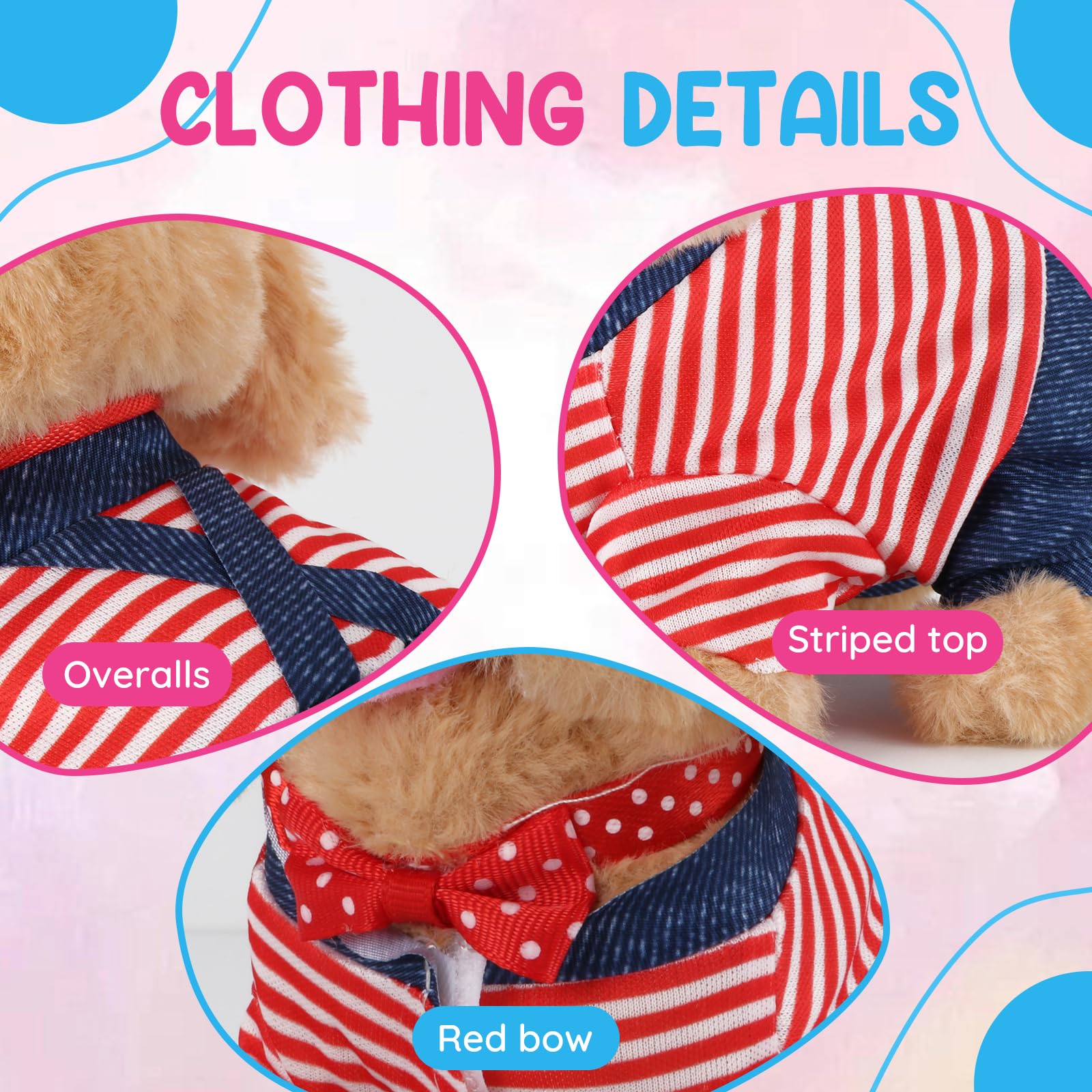 Toddler Toy 10 Pcs Interactive Retriever Robot Dog Toy - Walking & Stuffed Puppy with Stethoscope for Vet Role Play, Educational Toddler Gifts for 3 Year Old Girl