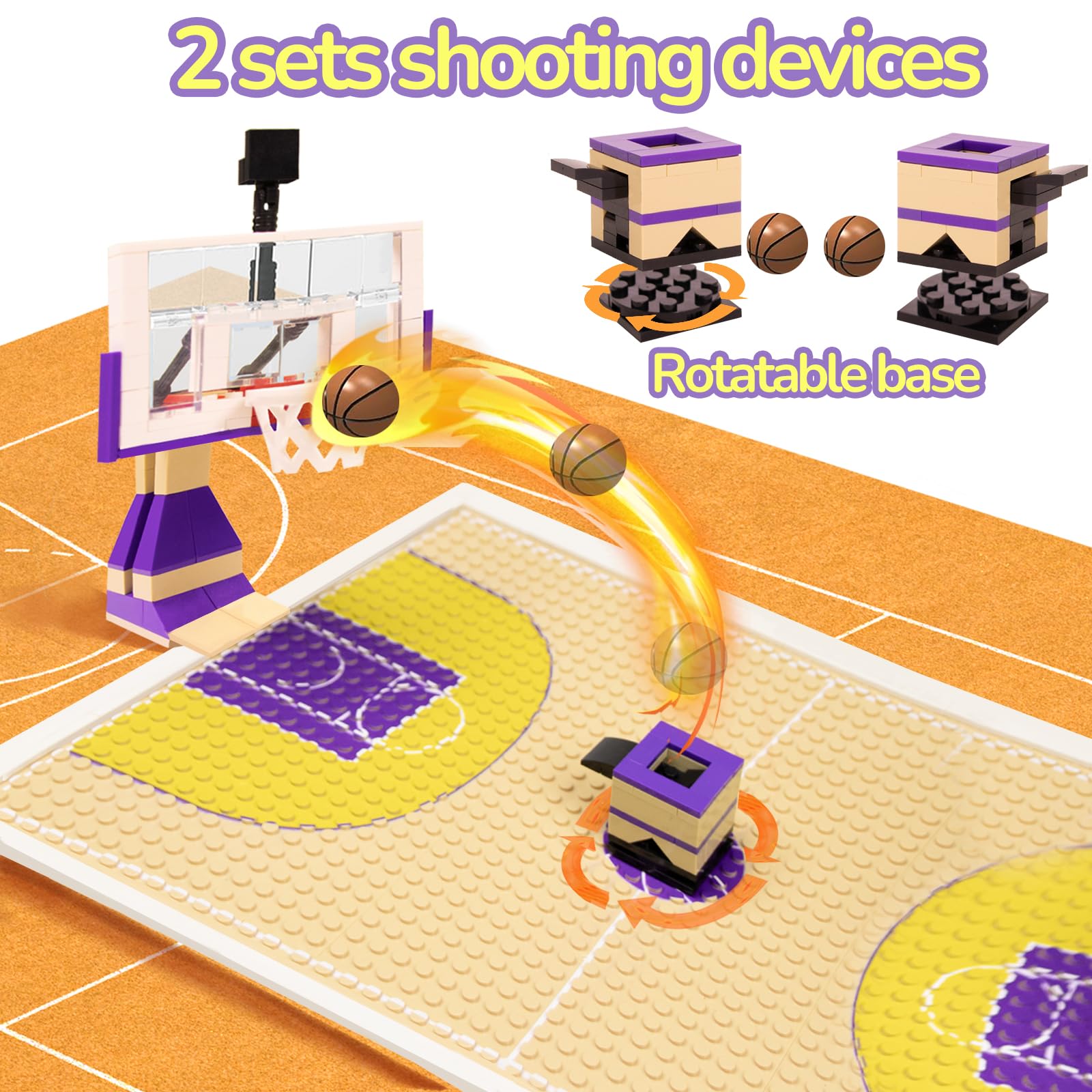 Amazon.com: Cabeeskii Basketball Playset Building Blocks