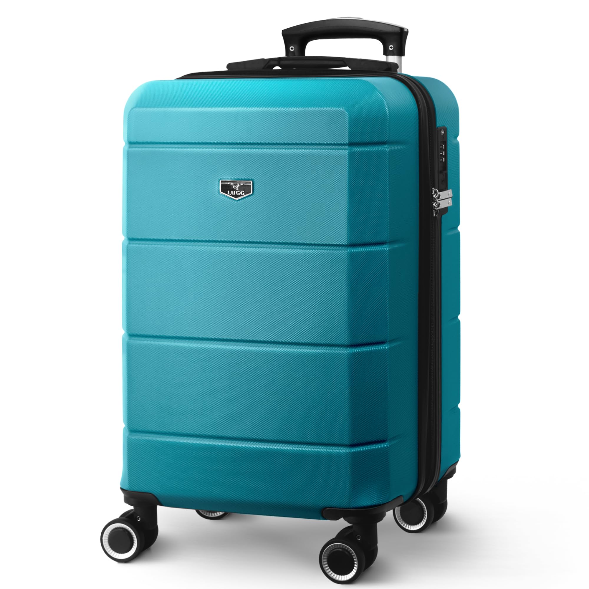 LUGG - Jetset 40cm Suitcase - 40x30x20cm- Ryanair Compatible - Underseat Size - Hard Shell ABS - Spinner & Removable Wheels - Lightweight Travel Luggage- Cream/Brown — view 93