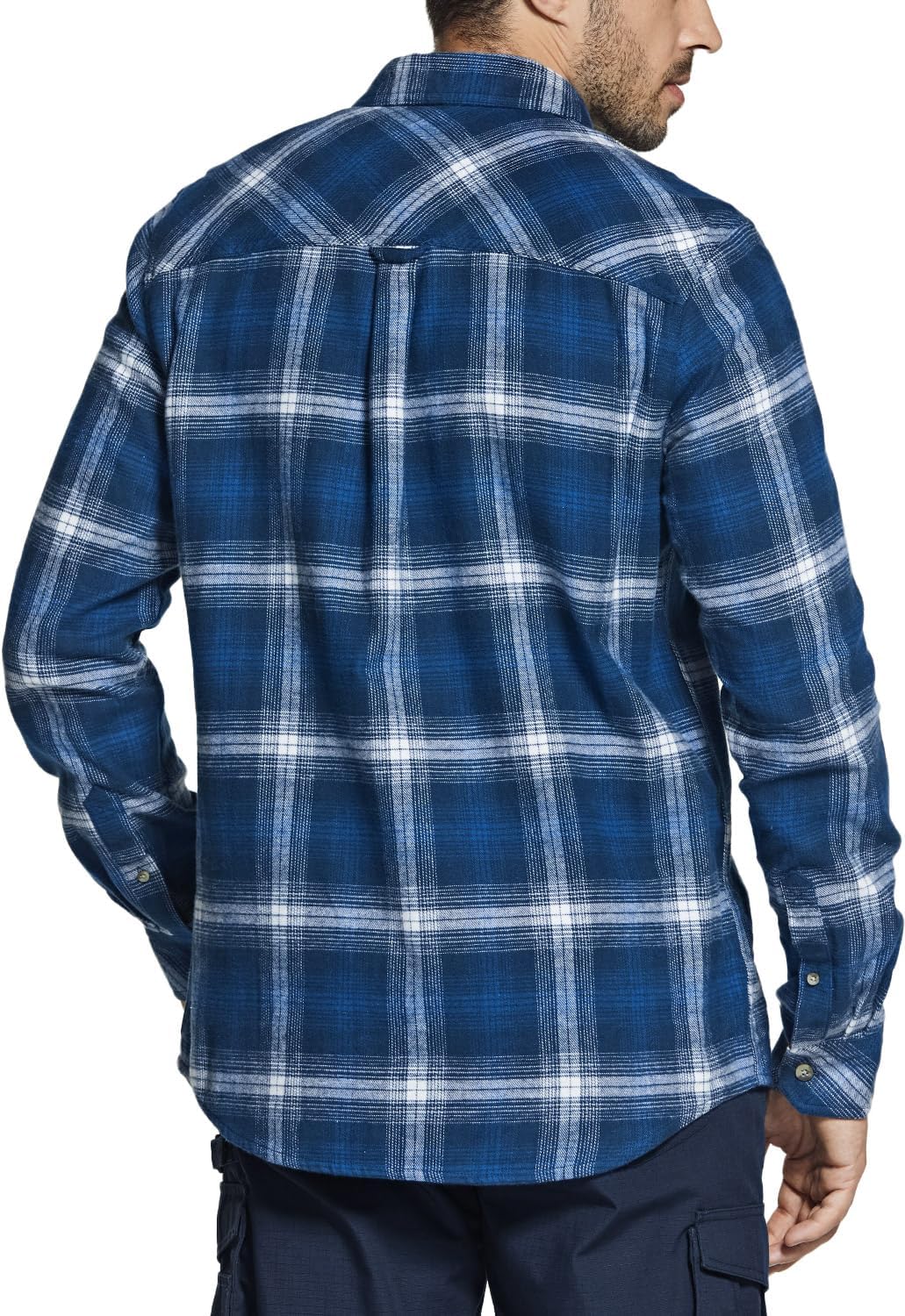 CQR Men's 100% All Cotton Button Down Flannel Shirts, Long Sleeve Brushed Warm Soft Casual Outdoor Plaid Shirt - Image 3