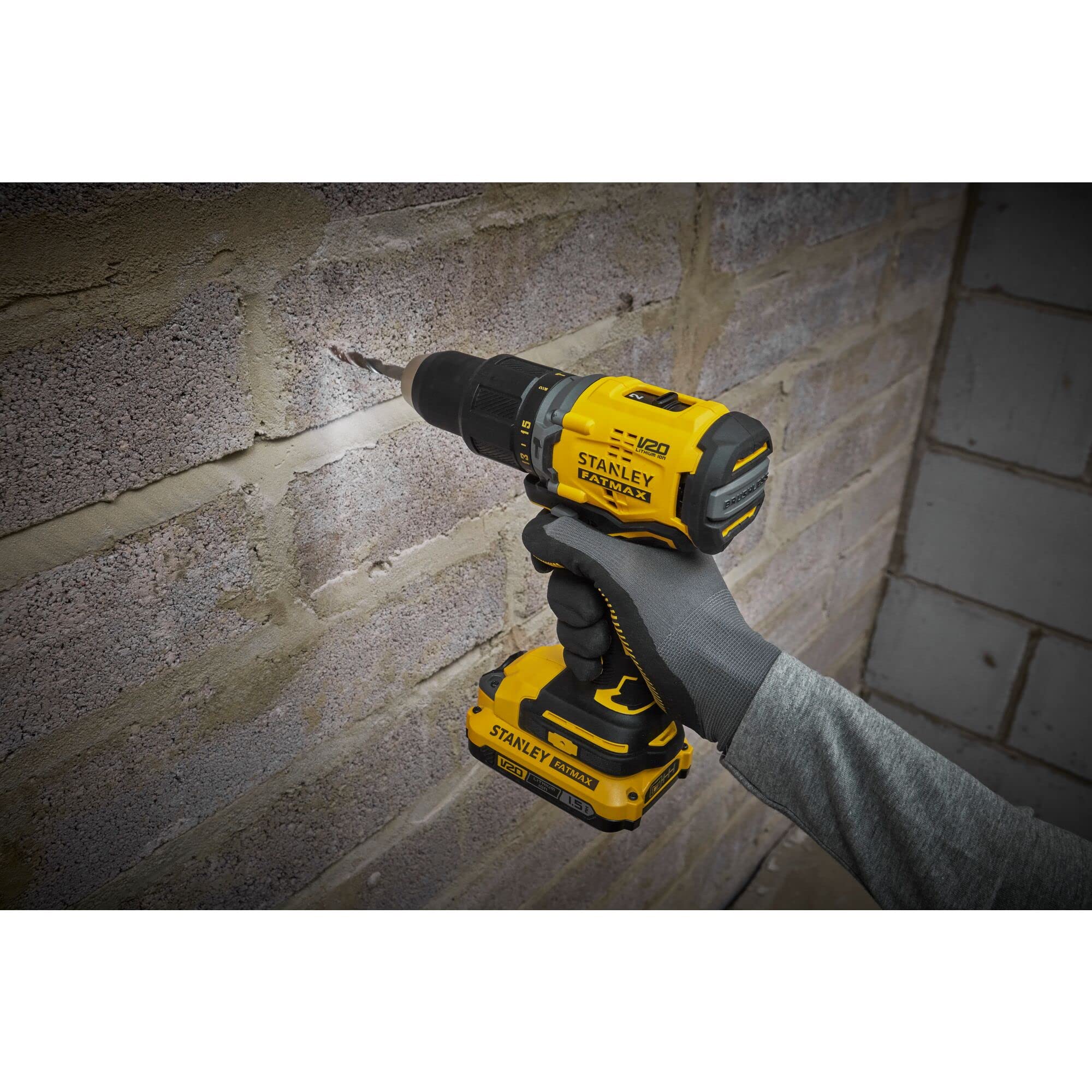 Stanley SBD715B-TR 18V V20 Solo Kömürsüz Darbeli Matkap (Batarya Hariç)