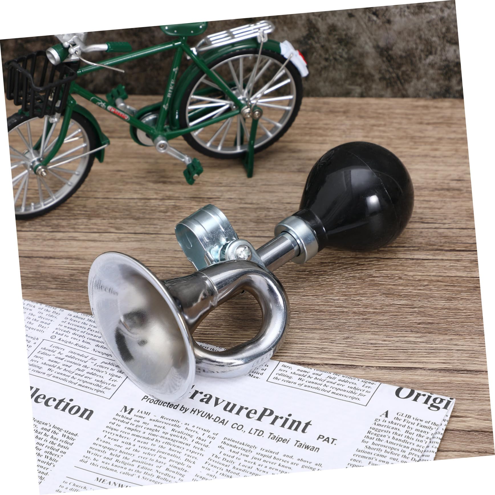 Abaodam Sonnette de vélo klaxon de clairon de vélo poignée klaxon Fort pour vélo honker Sonnerie de vélo Adultes Bike Horn Alarm klaxon d'accessoires de vélo Silver