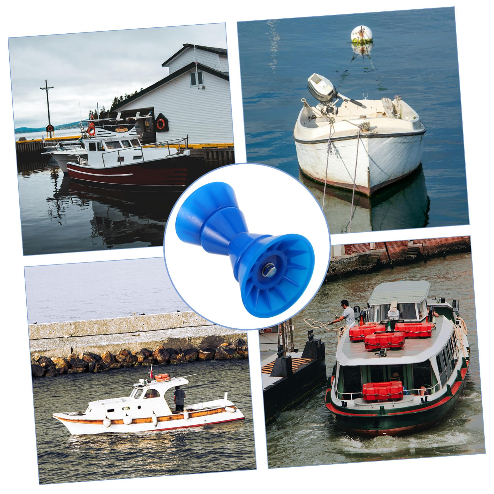 SHINEOFI Kit Rulli Superiori per Rimorchio Barca Blu Pu Plastico Lega | Kayak e Boat Trailer, Trasporto Carico e Alaggio, Installazione Rapida, Lunga Durata