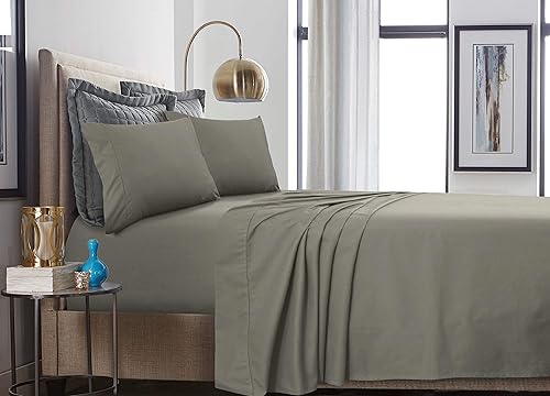 Miniatura 2 de Tribeca Living Par de almohadas de algodón percal de 500 hilos, tamaño King, luz de luna