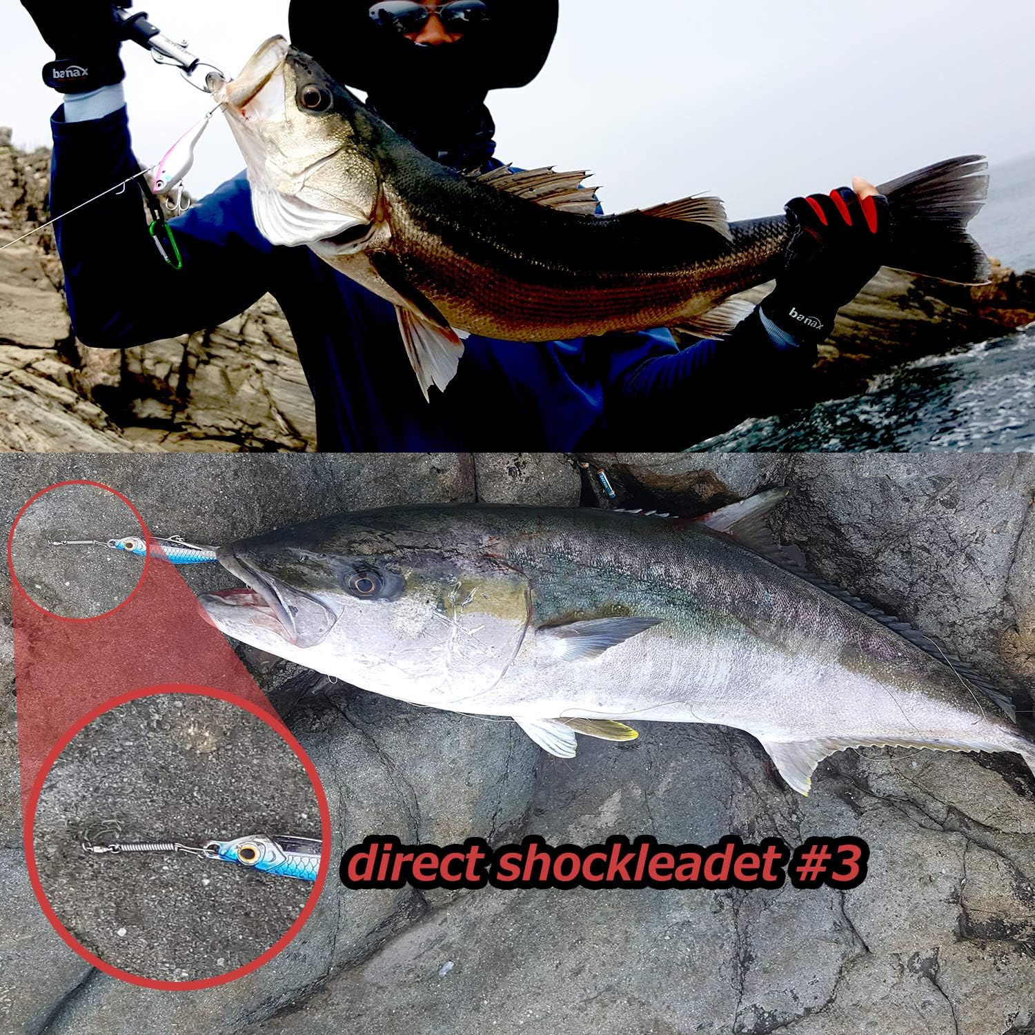 Monofilament Shock Leader Line is no Needed Direct Shock Leader Fishing Line Freshwater Saltwater Fishing Tackle One-Touch Snap Swivel Bass Seabass Tuna Kingfish GT Pike Lure Fishing : Sports & Outdoors