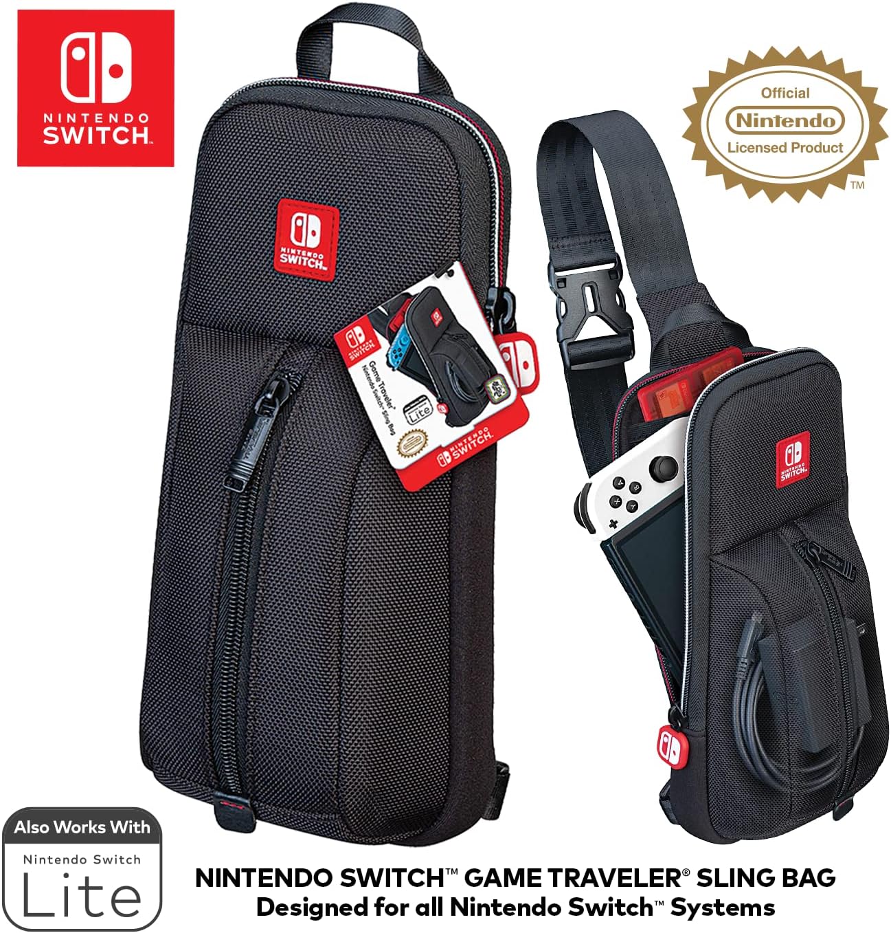 Game Traveler Sling Bag Nintendo Switch Case Switch OLED Case for