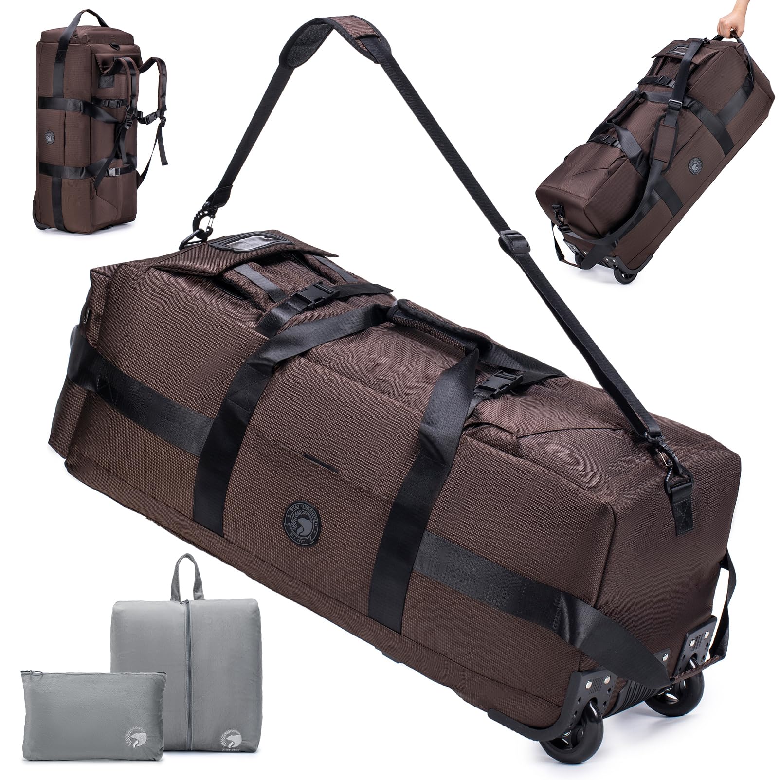 SUCIKORIO Reistas met wielen Groot 85L 3 IN 1 Handbagagetas met Combinatie hangslot 78x33x32cm Waterdichte Oxford-reisrugzak 3 rollen XL-rugzakkoffer met handgrepen voor reizen, weekendtas