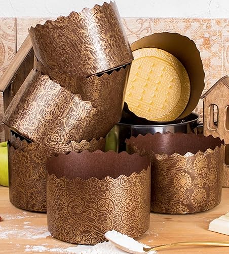 Miniatura 5 de Paska Molds - Molde para pan de Pascua, 12 unidades de 15 onzas, molde de papel para pan de Pascua, molde de papel panettone, molde grande de 5.1
