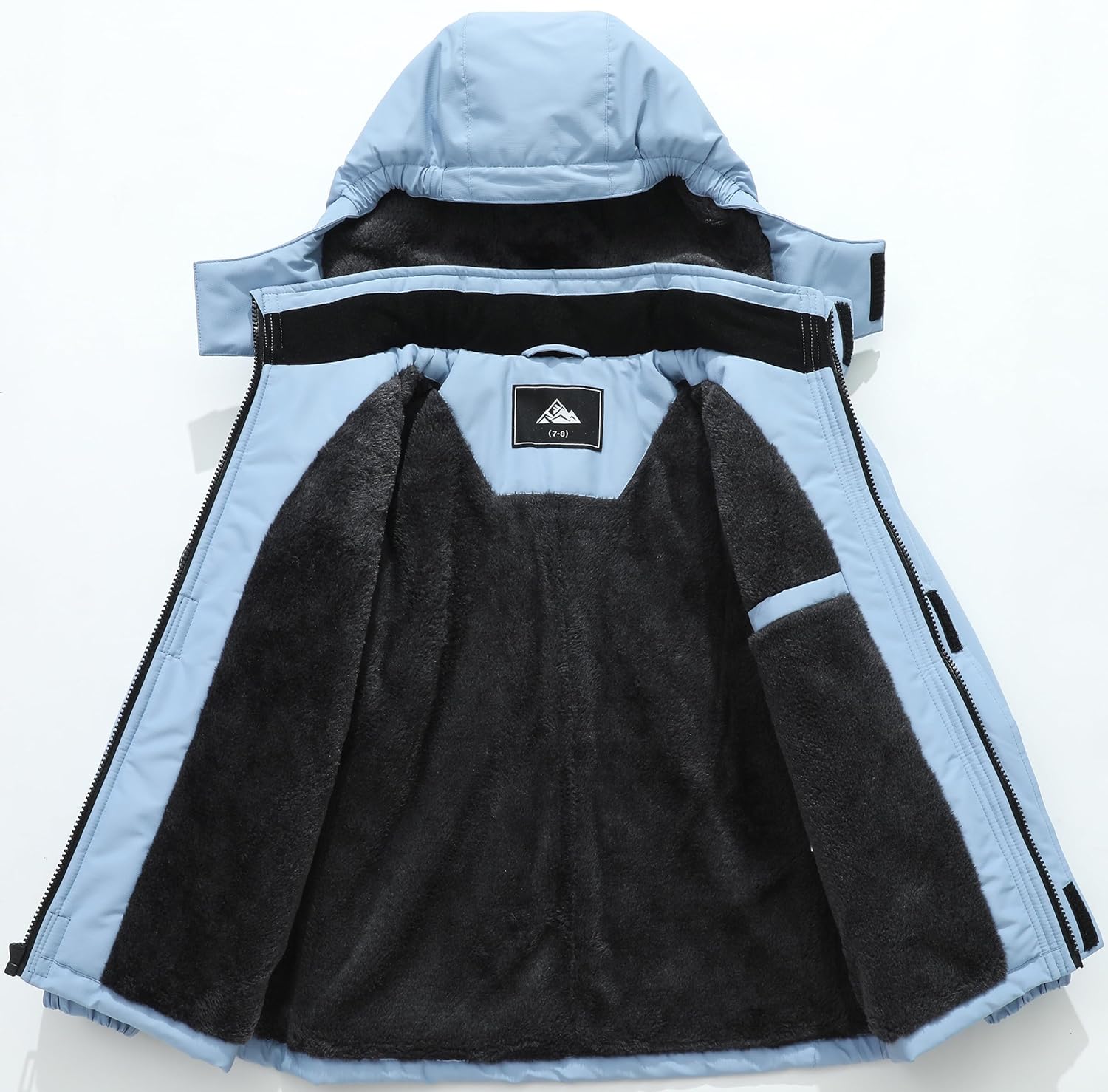 Boys Winter Warm Skiing Jacket Kids Thick Fleece lined Waterproof Snow Coat Windproof Rain Jacket with Detachable Hood - Image 2