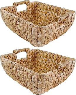 14 Small Bathroom Storage Ideas That Cut Clutter and Save Space 94 Large Rectangular Handwoven Wicker Basket - Water Hyacinth Storage Baske...
