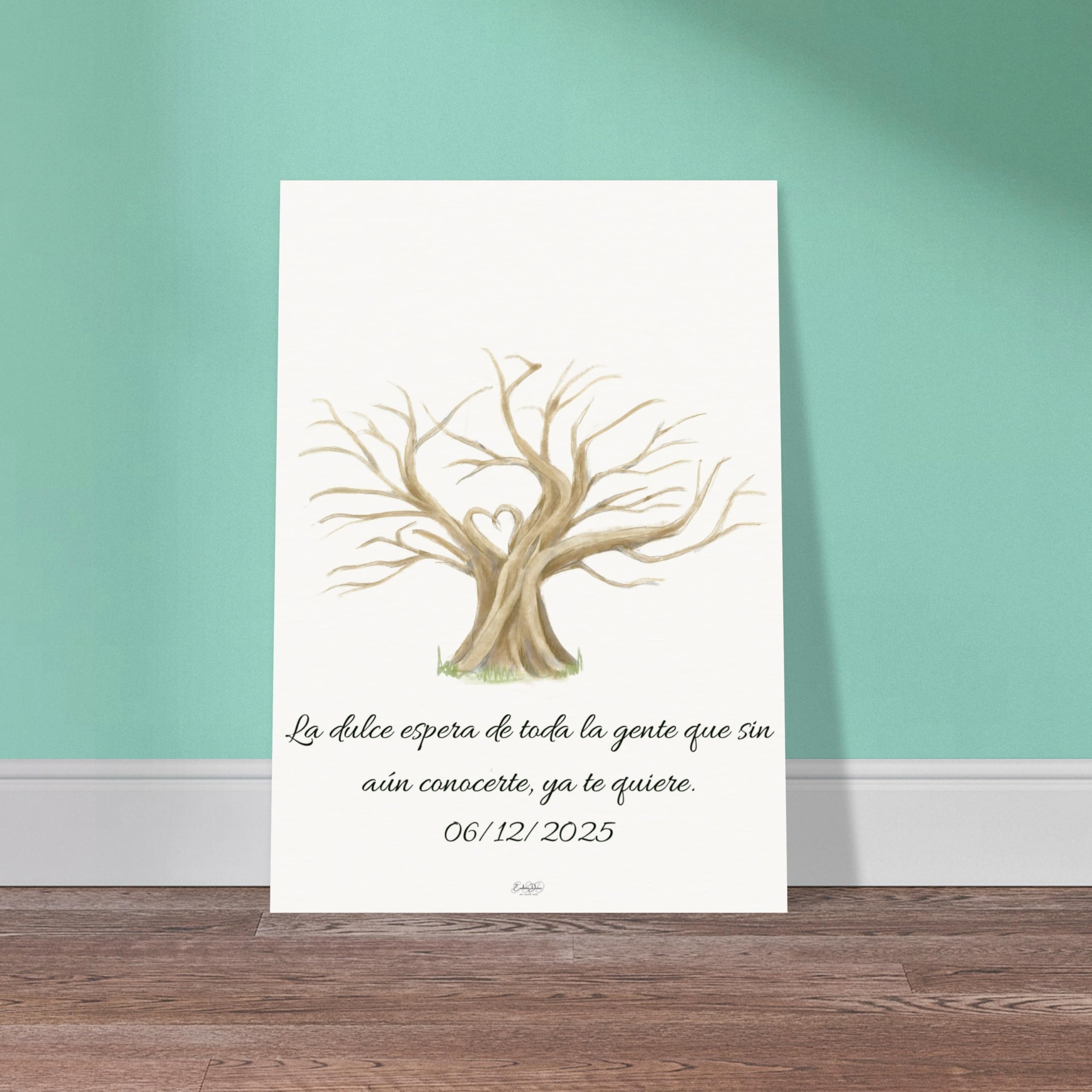 Árbol de huellas para bodas y comuniones | Lámina A3 personalizada para firmas de invitados | Libro de firmas original y recuerdo único | Decoración elegante para celebraciones | Sin marco