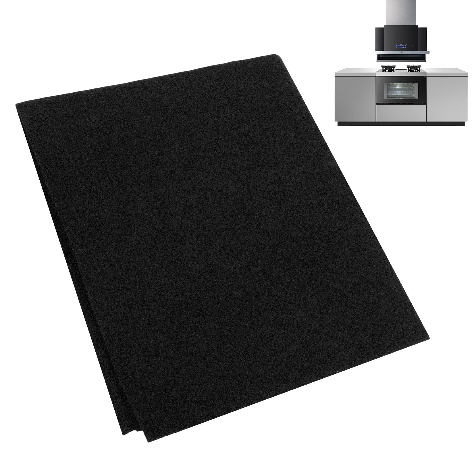 2 Stück Dunstabzugshaube Filter Aktivkohlefilter Dunstabzugshauben Abzugshaube Filtermatte Zuschneidbar für zuverlässige Geruchs Fettabsorption(57x47 cm)