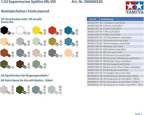 Miniatura 5 de Tamiya Modelos Spitfire Mk.VIII Modelo Kit