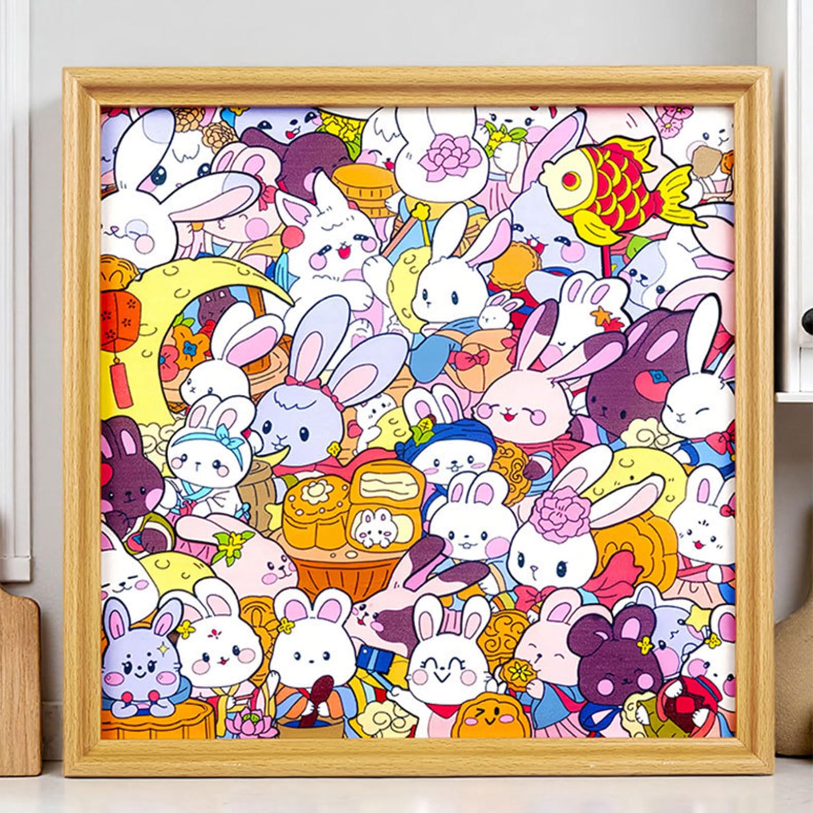 Juego Educativo de Rompecabezas de Pintura con Recortes de Animales, rebanadas de Animales de Madera para niños pequeños, Pintura y decoración del hogar, Rompecabezas de Madera