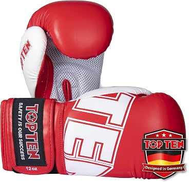 Red Top Ten NK3 Boxing Gloves