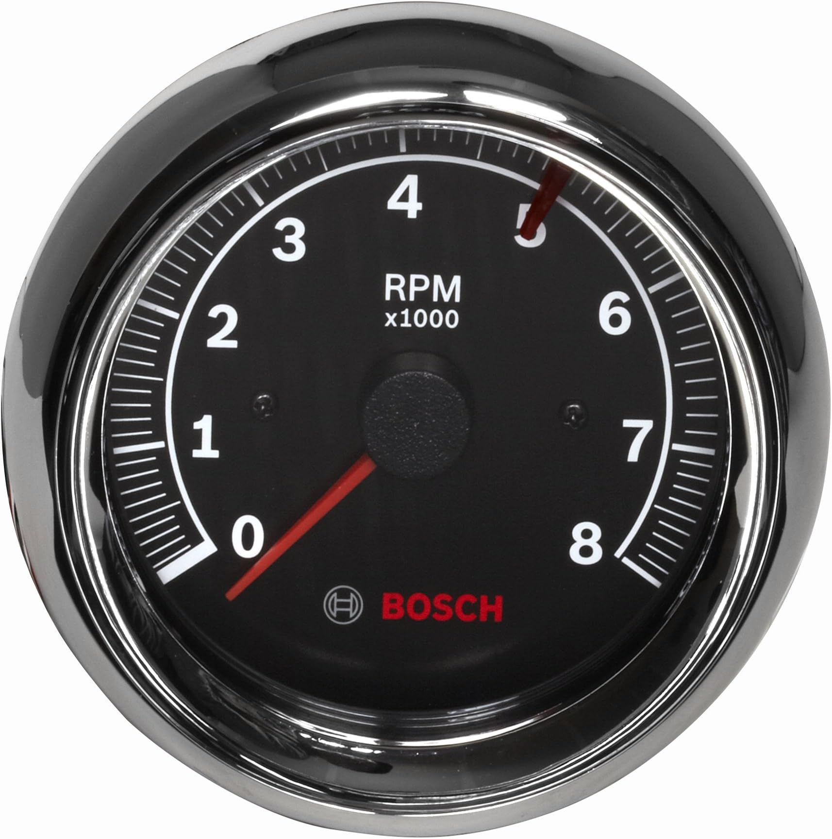 Bosch SP0F000018 Sport II 3-3/8" Tachometer (Black Dial Face, Chrome Bezel)