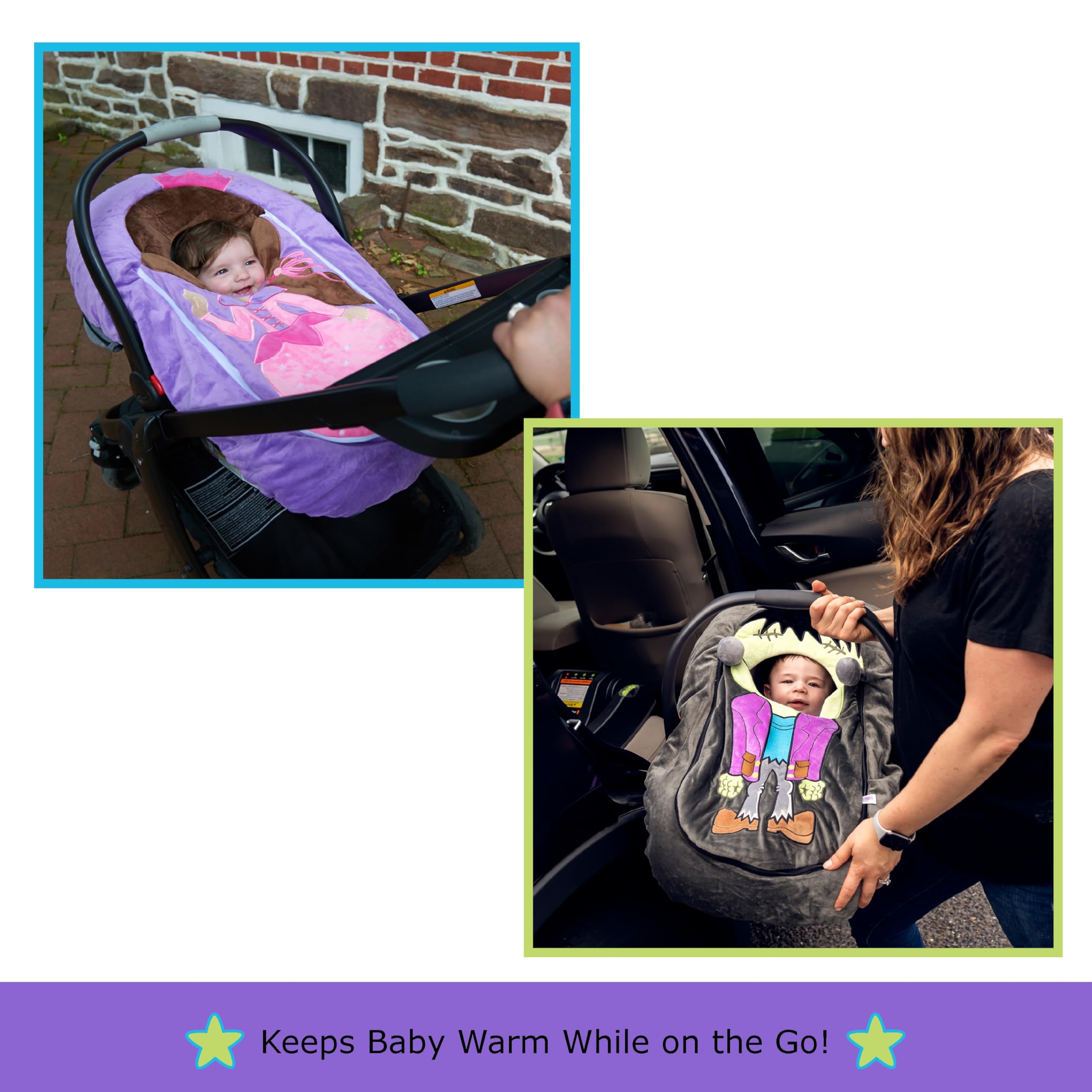 Coprisedile per auto, elastico, universale, per neonati e ragazze, morbida e calda, stile coperta per seggiolino auto, costume per neonati (fata)
