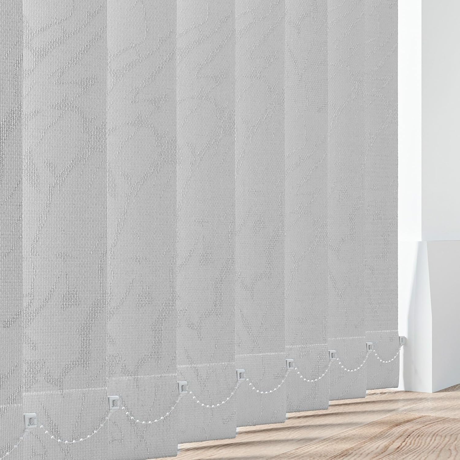 Made to Measure Blackout Vertical Blind Slats 89mm (3.5") PVC Fiesta Grey| Waterproof Replacement Louvres Up To 150cm with Hidden Weights | Wipeable Window Replacement Louvres
