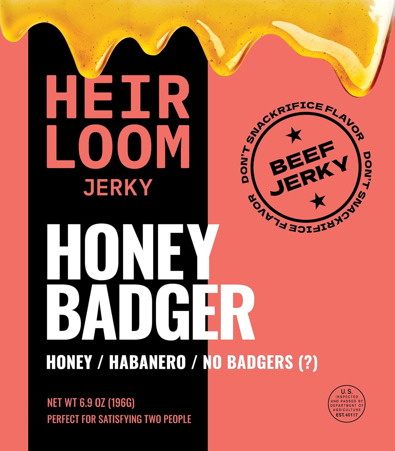 Honey Badger: Gourmet Honey Habanero Brisket Beef Jerky