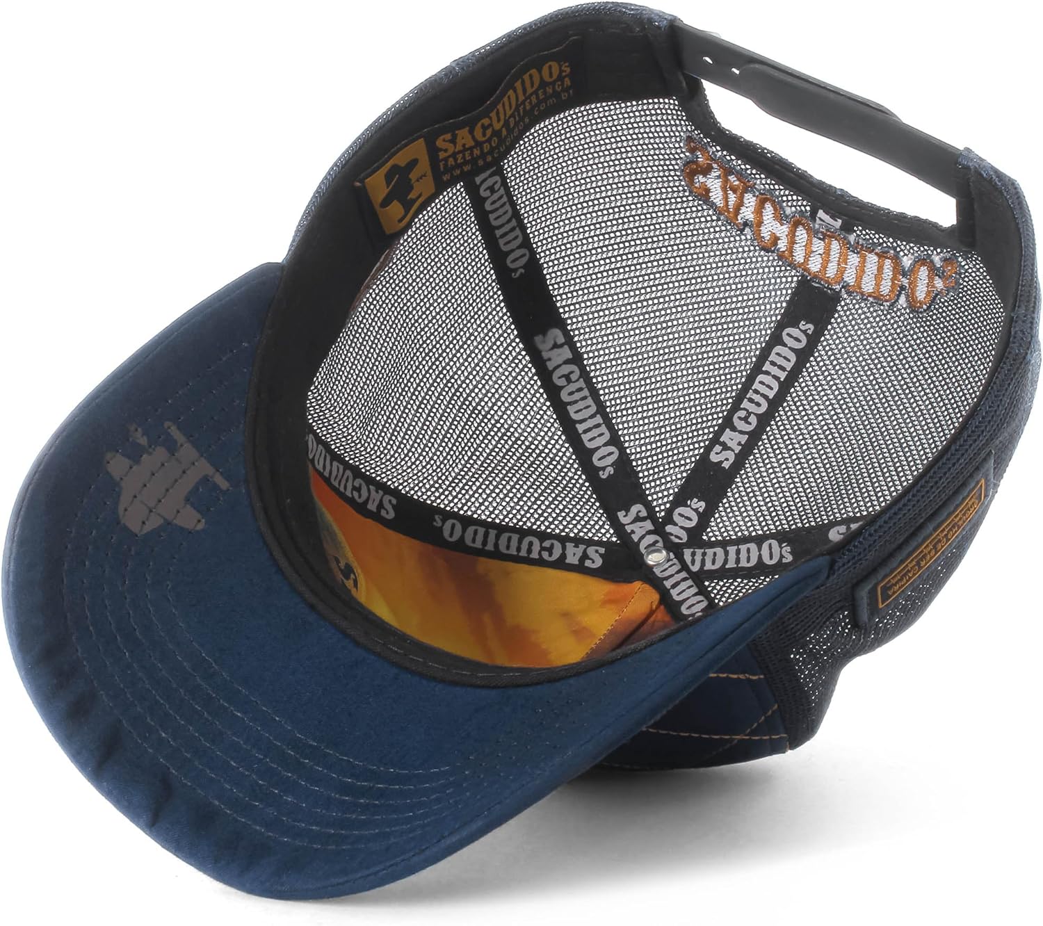 Sacudido's | Logo | Matelassé | Trucker Cap, Agribusiness, Ranch Hat, Farm Cap, Adjustable, Great for Hunting (US, Alpha, One Size, Blue)