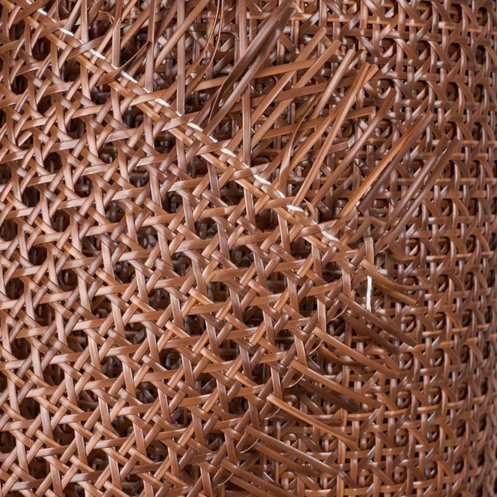 HWanQiu 60cm Wide Cane Webbing Material, Plastic PE Rattan Sheet Roll, Artificial Rattan Roll for Caning Projects, Caning Material Mesh for Furniture Chair Cabinet Ceiling Dark Brown(20x79inch)