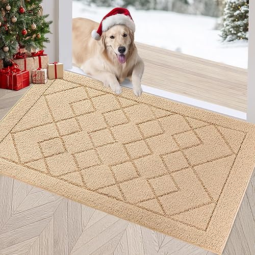 Miniatura 16 de REFETONE Tapete para interiores, tapete para puerta delantera o trasera de 32 x 40 pulgadas, parte trasera de goma antideslizante, tapetes