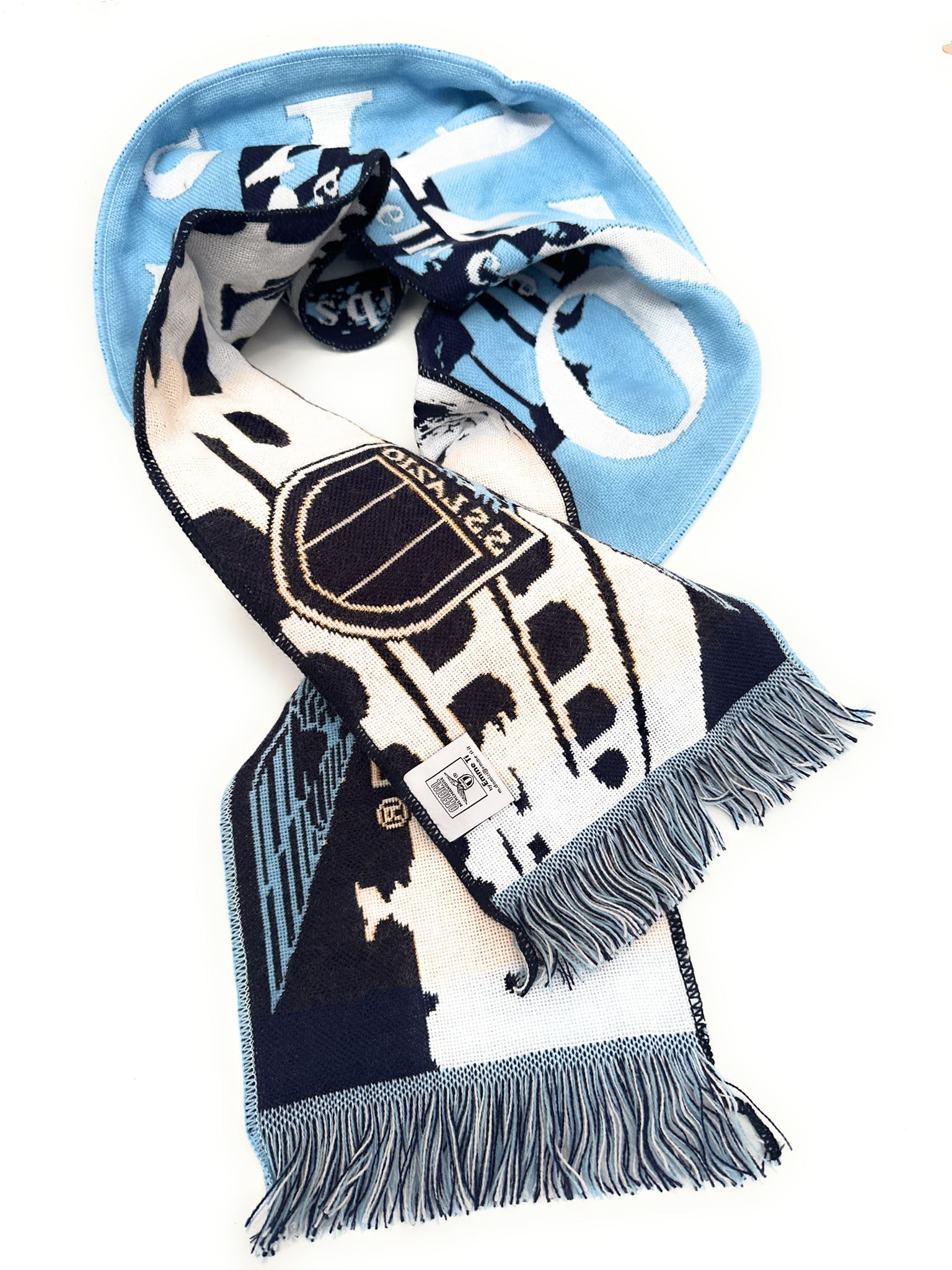 New Sciarpa Lazio Tifoso Jaquard Ufficiale Scritta - S.S.Lazio 1900-140 X20 CM Circa Ufficiale Autorizzato con Ologramma …