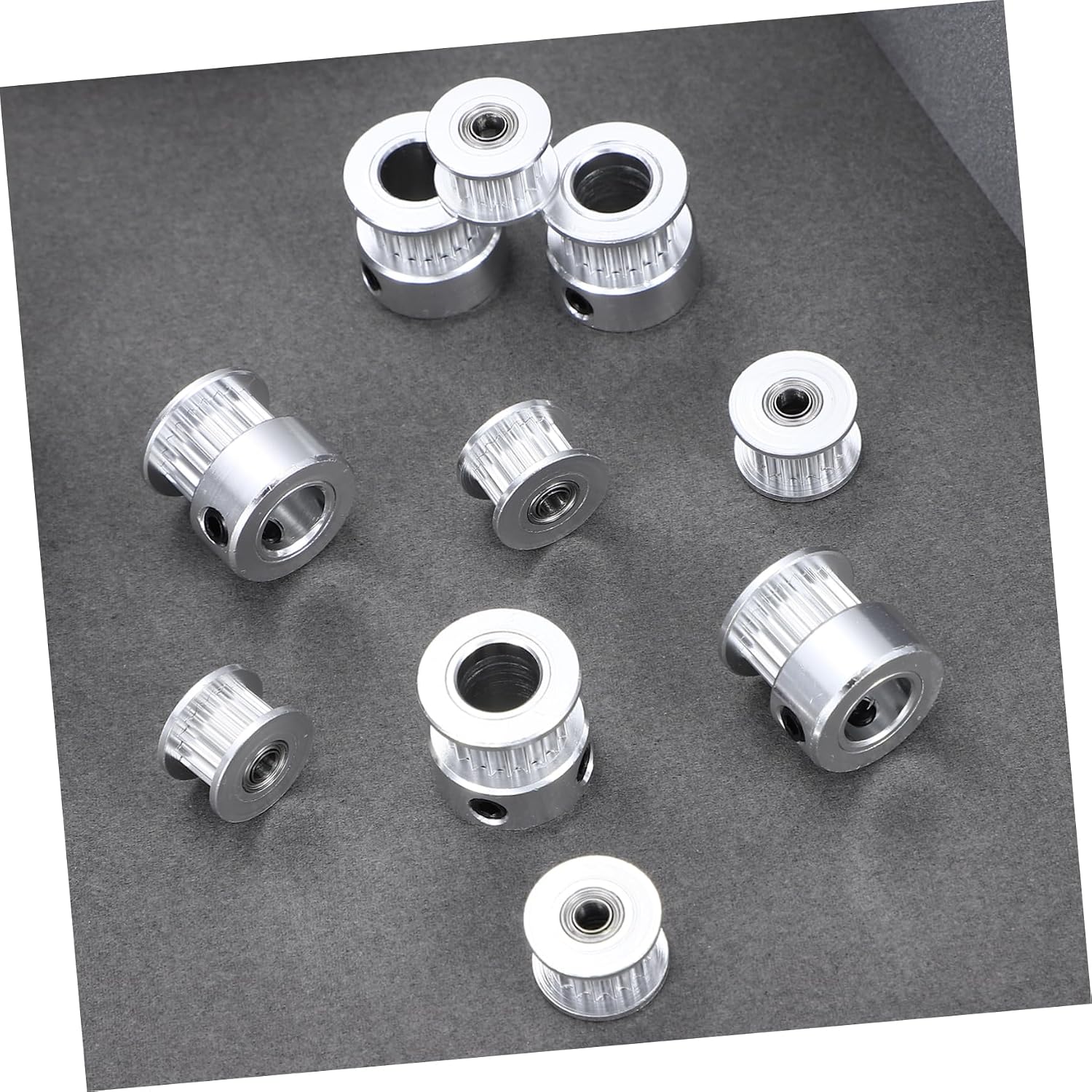 Synchronous Wheels with Idler Pulleys for Printers Aluminum Alloy Timing Belt Pulleys Teeth Teeth Configurations Includes Wrench Tool