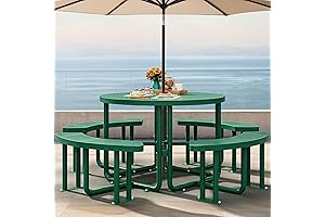 YITAHOME Round Picnic Table for Outdoors