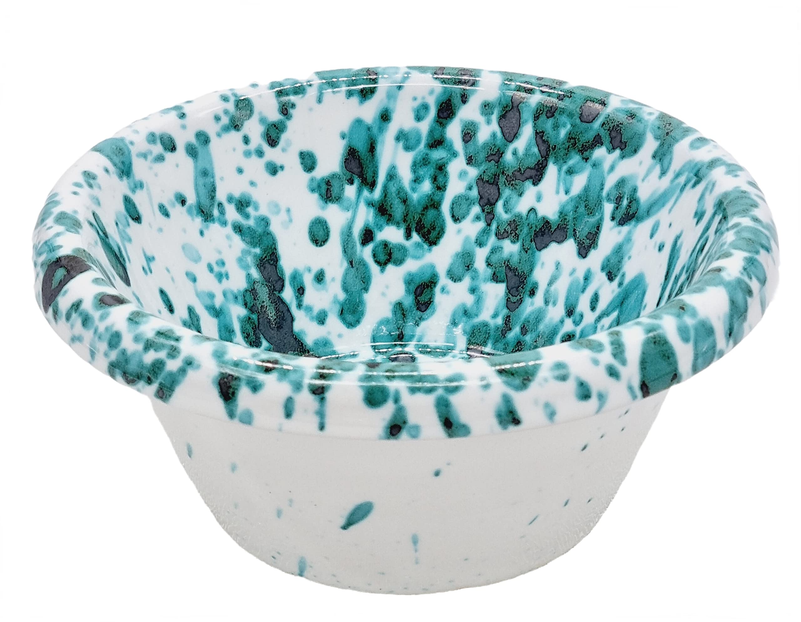sicilia bedda - Set 3 Ciotole in Ceramica SICILIANA di Caltagirone - 3 Misure per 3 Ciotole di Altissima qualità (Bianco e Verde)