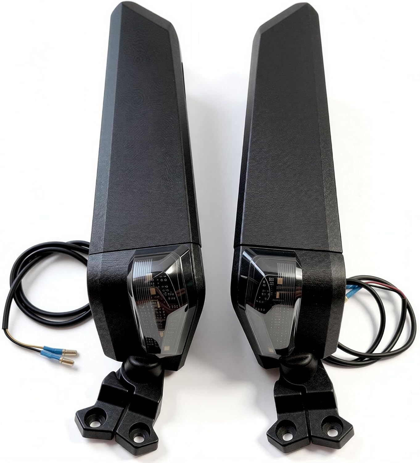 Wing Style Blade Style Turn Signal Motorcycle Mirrors fit for CFMOTO 450SS 2023-2026, CNC Aluminum Integrated Front Turn Signals Aerodynamic Racing Rear View Mirror (Pair)