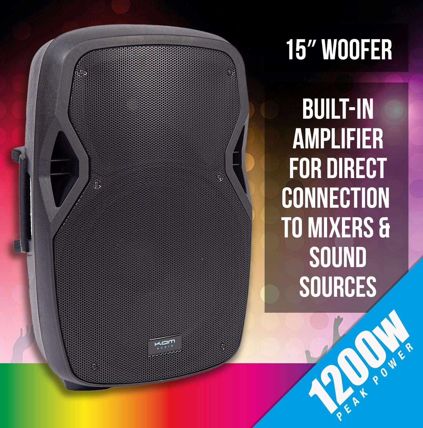 Kam RZ15A V3 1200W Aktiver PA-DJ-Lautsprecher