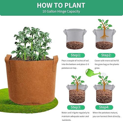 Miniatura 5 de Bolsas de cultivo, 5 galones, coloridas