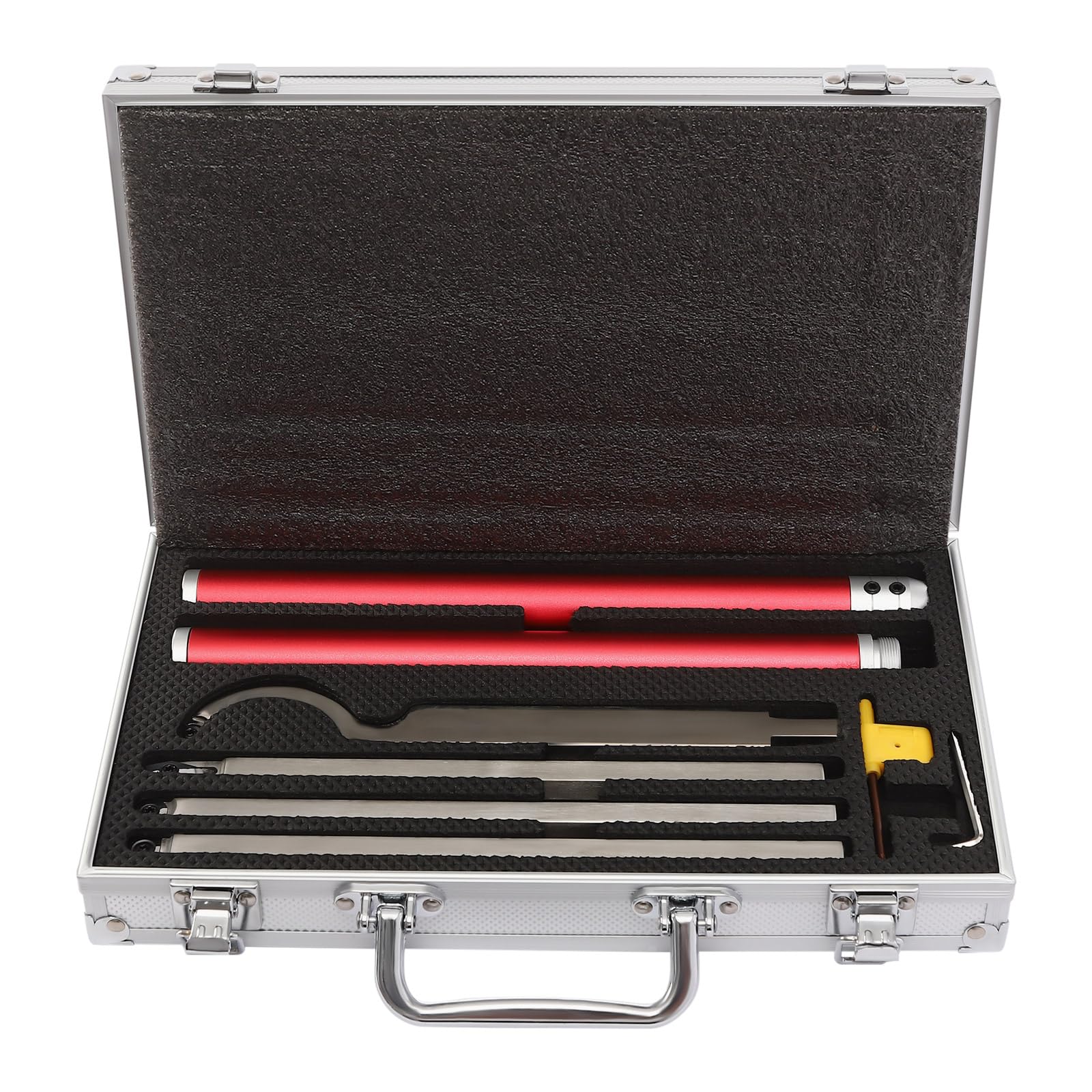 6 in 1 Carbide Woodturning Tools Lathe Turning Tools Wood Turning Lathe Tools Resistant Lathe Turning Tool Set Suitable for Wood Turning (Red)