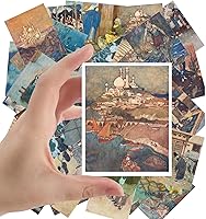 Vista 15 de Pegatinas grandes (24 piezas de 2.5 x 3.5 pulgadas) Poemas Vintage Book Grabado Ilustración