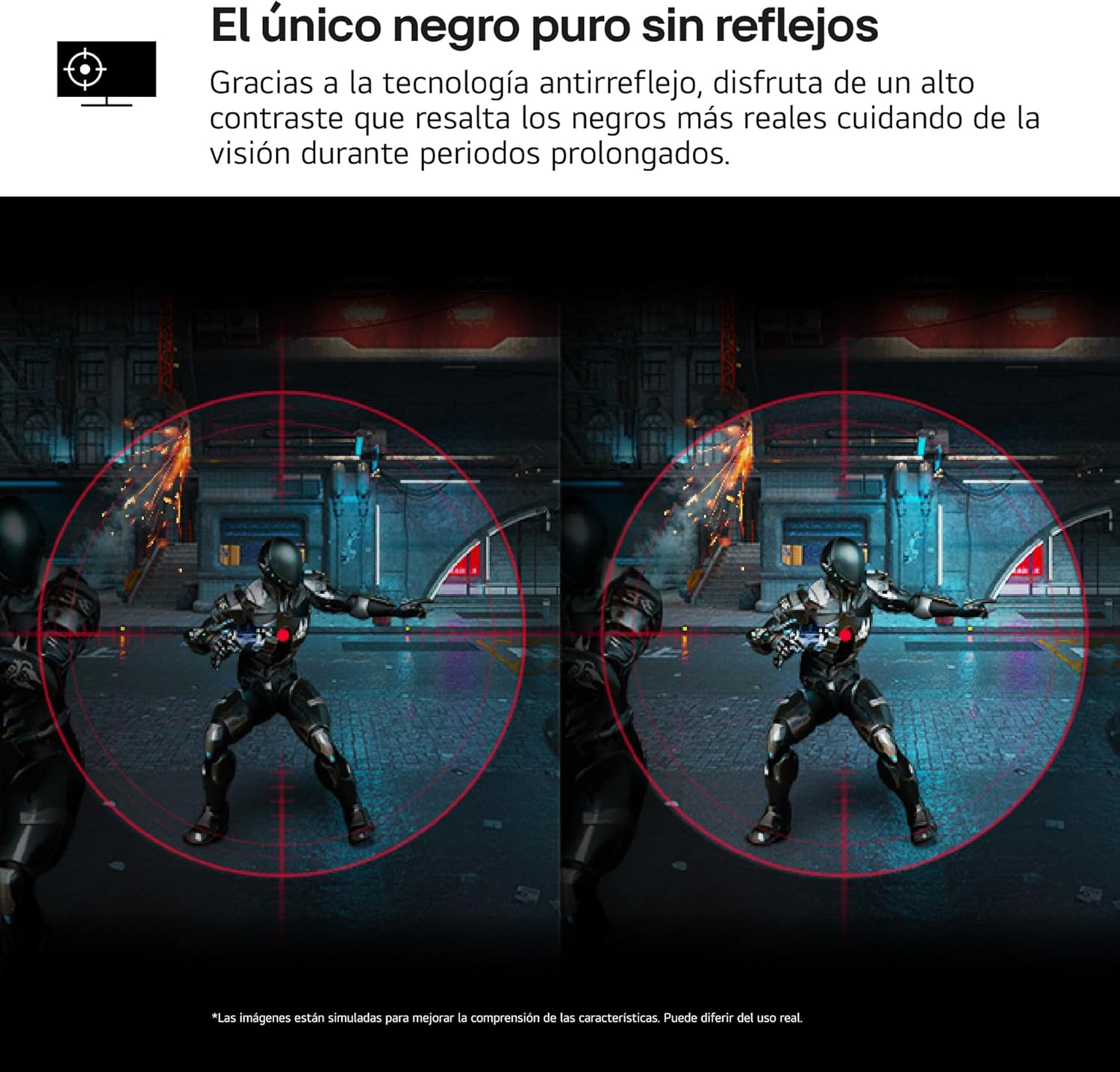 LG 27GS93QE-B – Monitor Gaming Ultragear OLED, 27″, 2560×1440, 16:9, 0,03 ms, 240 Hz, Clasificación F, G-Sync Compatible y FreeSync Premium Pro, Morado Grisáceo, Negro – Flat 8