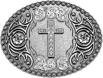 Religious Cross Faith Belt Buckle for Men Women, Western Rodeo Cowboy Cowgirl Vintage Belt Buckles Gifts