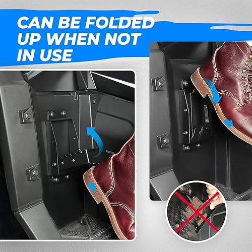 Miniatura 5 de KEMIMOTO Reposapiés de pasajero para cuatrimoto resistente, reposapiés para pasajero trasero, cómodo, reposapiés plegable universal de 4 ruedas,