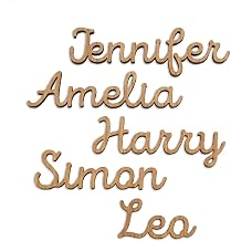 Personalised wedding place names | cut out script table name wooden place name | placename favour place setting cards/table decorations