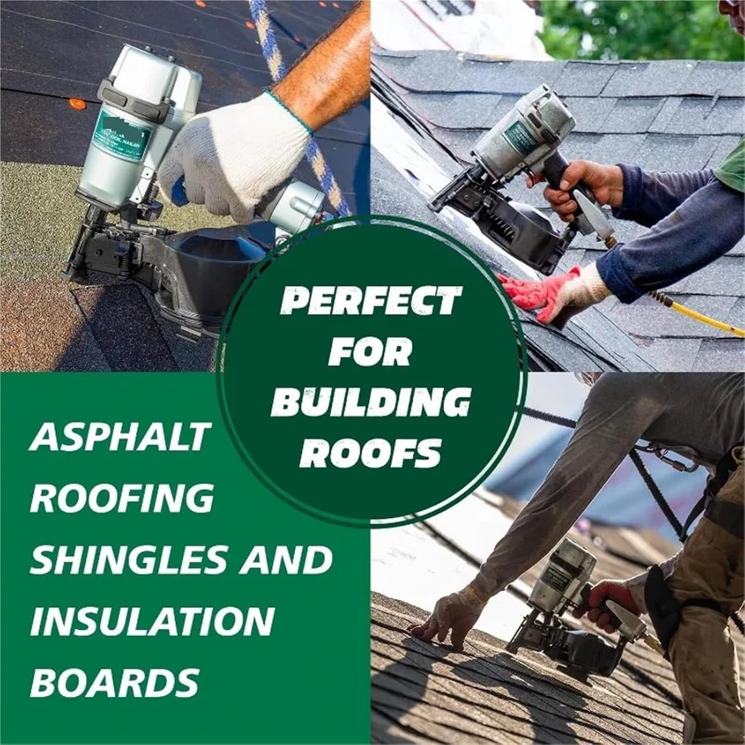 Roofing Nailer, Pro-preferred Pneumatic Power Roofing Tools, Pneumatic Roofing Nailer 16 Degree 7/8″ To 1-3/4″