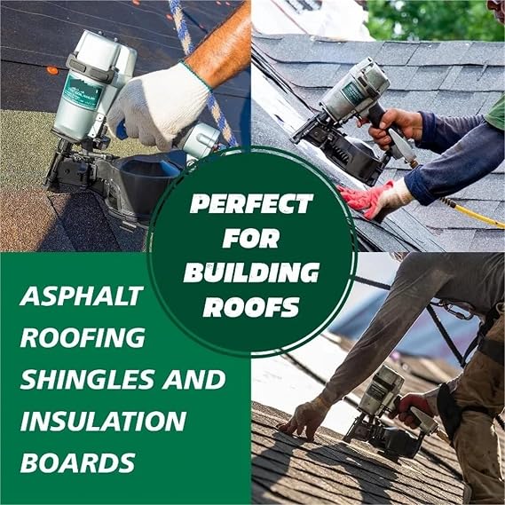 Roofing Nailer, Pro-preferred Pneumatic Power Roofing Tools, Pneumatic Roofing Nailer 16 Degree 7/8 To 1-3/4