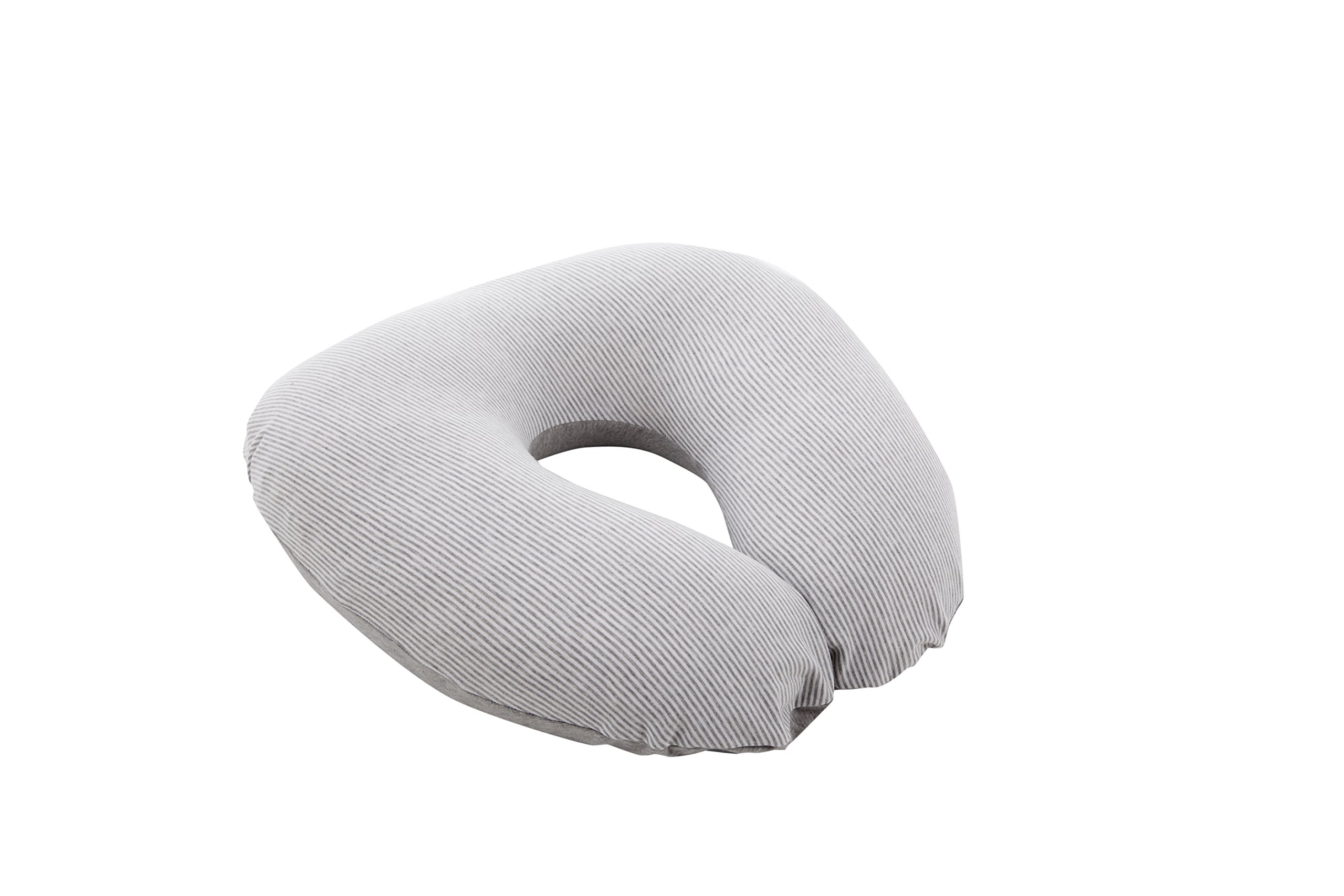 Doomoo Stillkissen Softy - Lagerungskissen Baby, 150cm inkl. Bezug aus Bio-Baumwolljersey, mit feiner EPS-Mikroperlenfüllung, Oeko-TEX® Standard 100, Classic Light Grey