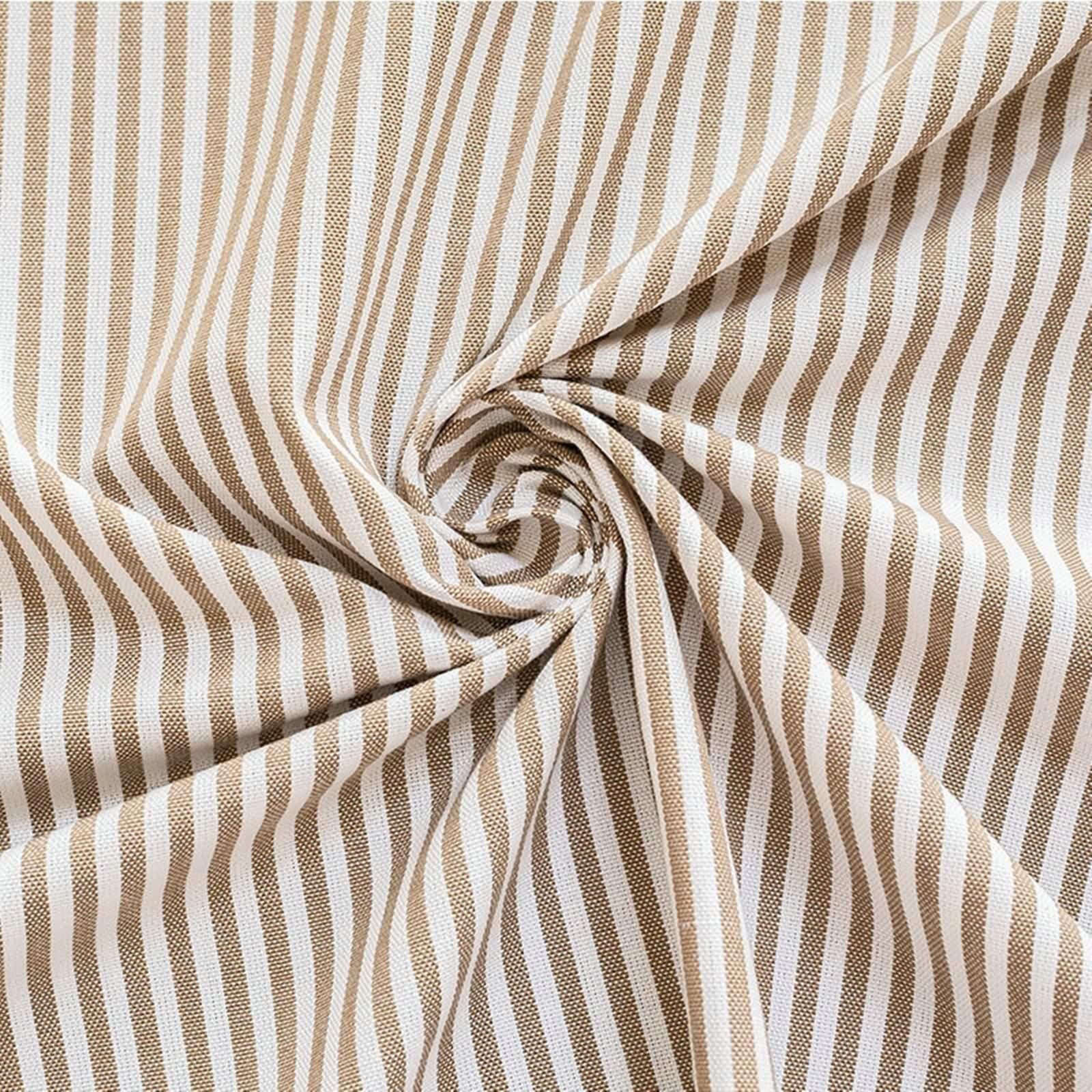 Tovaglia 90X140, Tovaglia Tavolo Compleanno Caffè Leggero Cotone Lino Strisce Copritavolo per Soggiorno Cucina