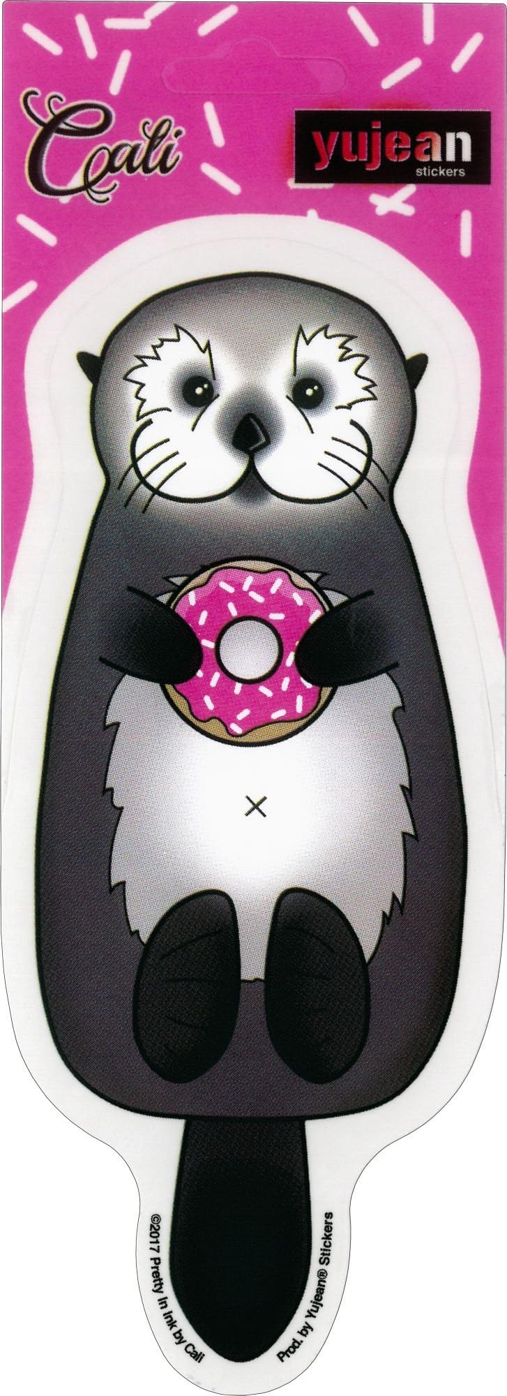 Cali Otter Donut - A Doughnut Adorbs - 6.5" x 2.75" - Sticker DECAL