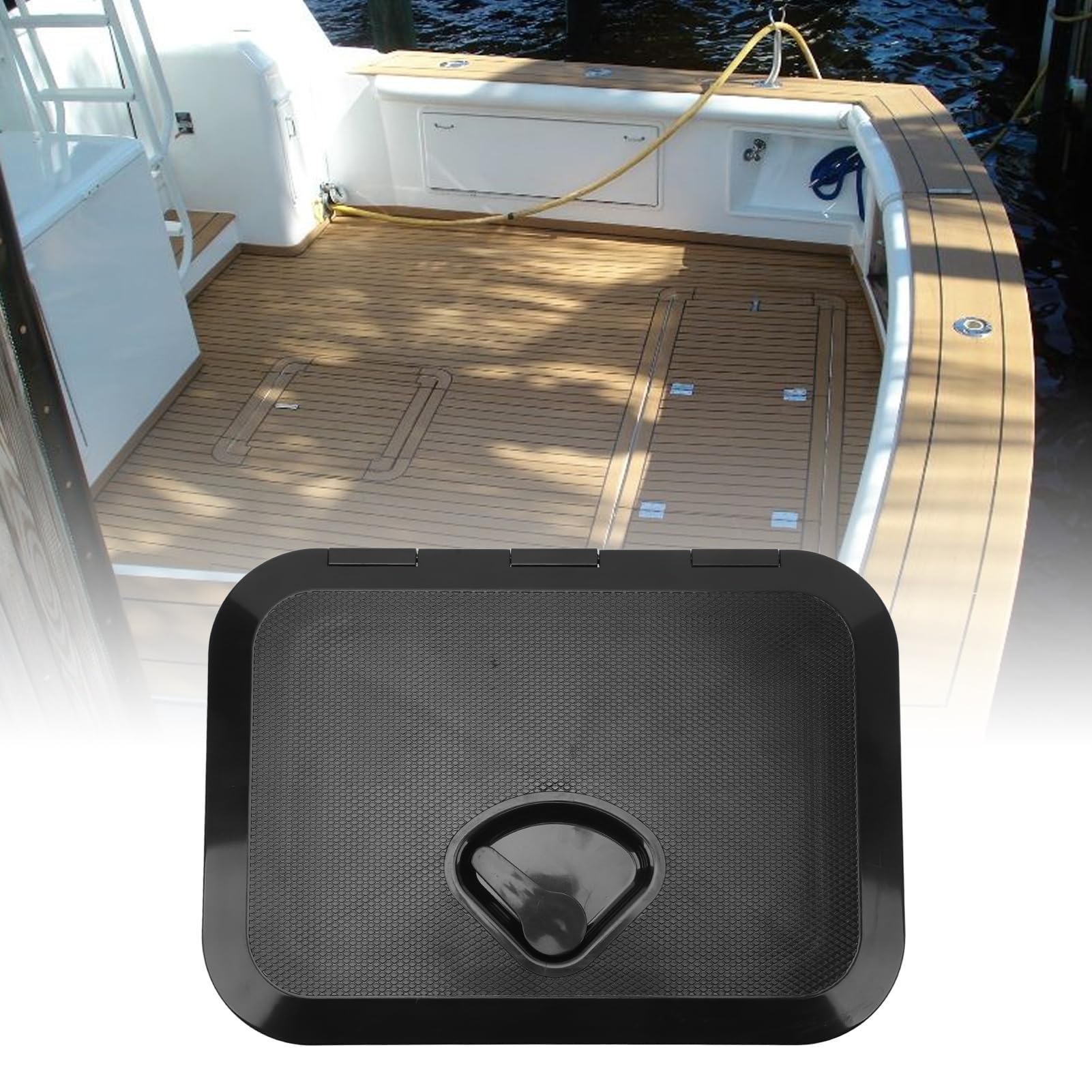 Jiawu Escotilla para Barcos, Escotilla de Acceso Marino, Escotilla y Tapa de Acceso a Cubierta para Barcos Marinos de 10-5/8X14-3/4 Pulgadas, Espacio de Apertura de 7-1/2X11-1/2