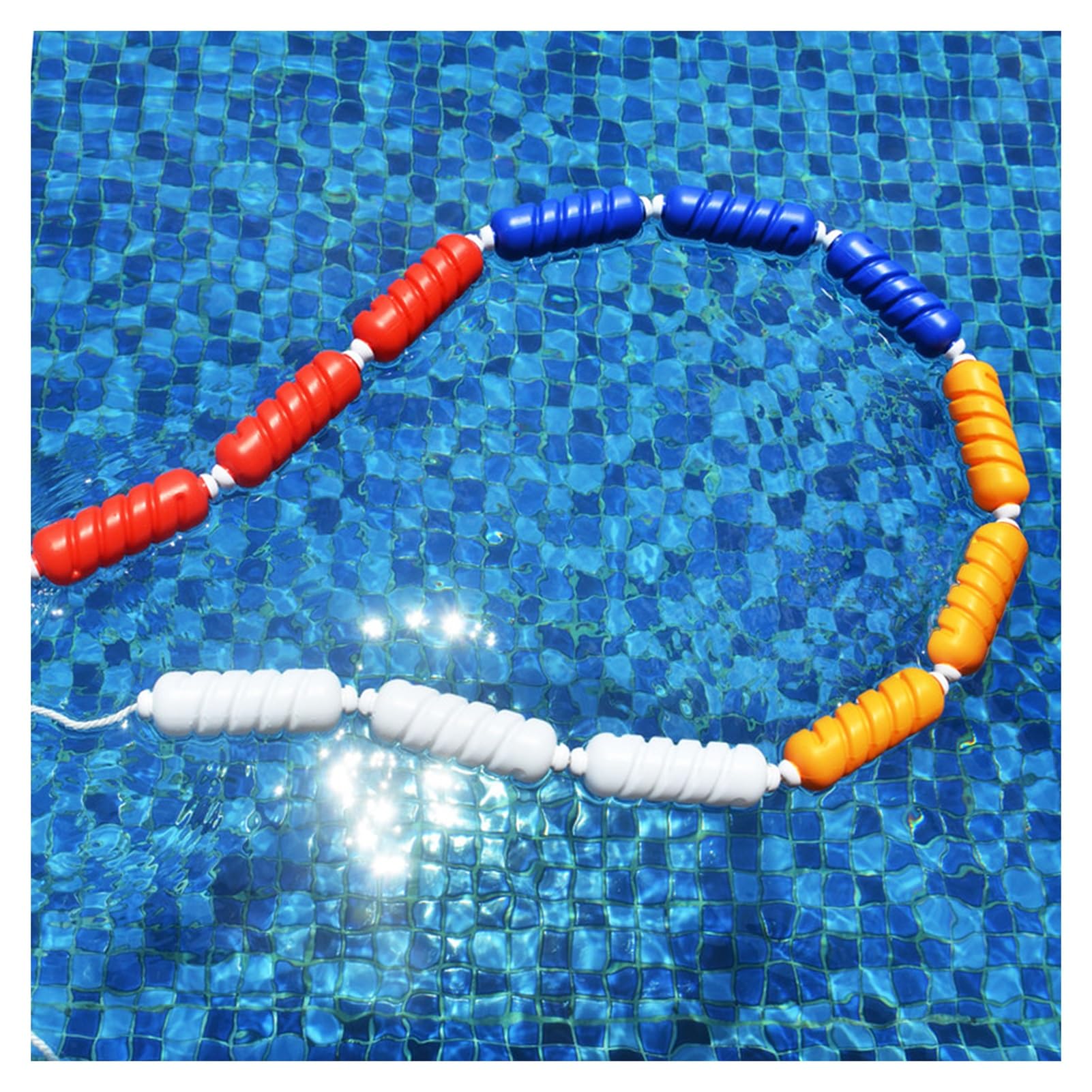 GJZQDKX Pool Safety Divider Lane Line,Floating Pool Safety Divider Rope, Swim Lane Line for Above Ground & Inground Pools, 300cm Pool Divider, Essential Swimming Pool Accessories for Shallow Beache