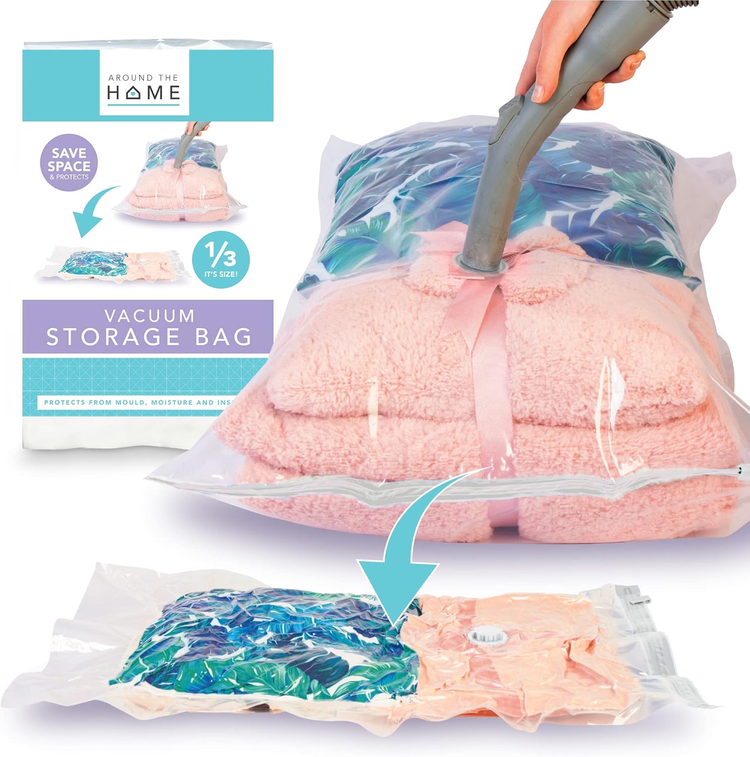 1pk Large Vacuum Storage Bag For Clothes Travel 50x70cm Heavy Duty