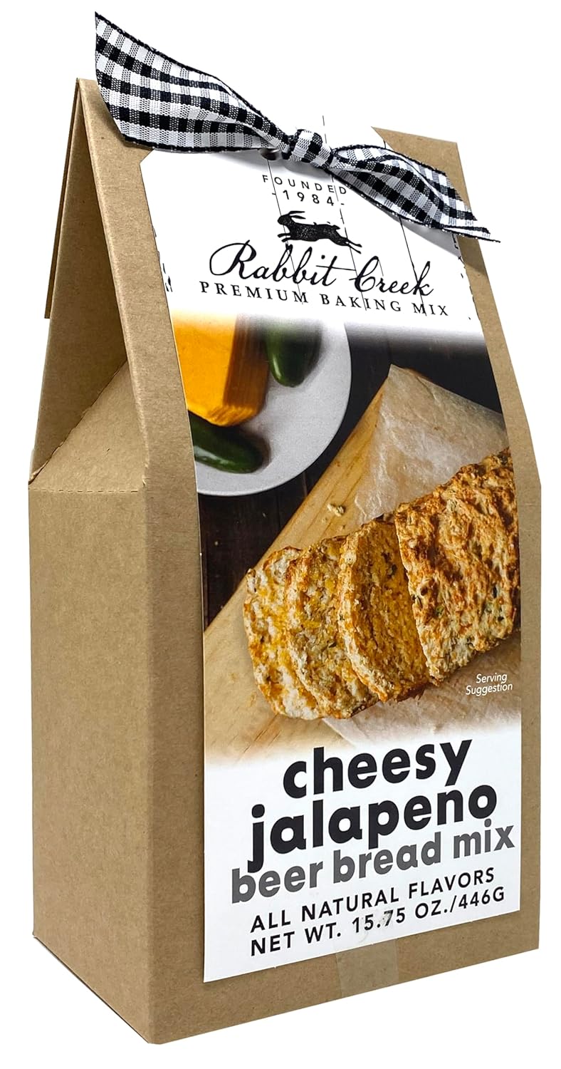 Rabbit Creek Beer Bread Mix Cheesy Jalapeno Beer Bread Mix for Baking Premium Bread Baking Mix (Pack of 2)