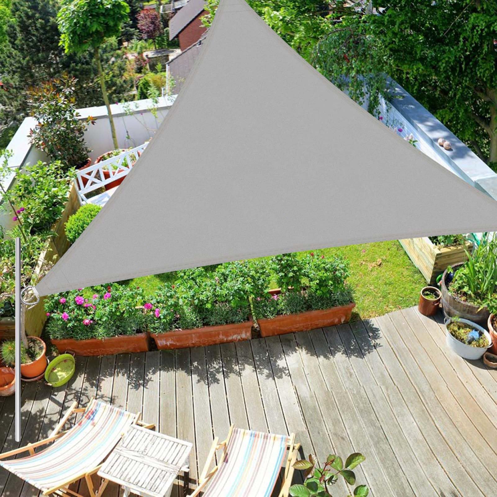 Tenda parasole triangolare, 50 x 50 x 6 m, impermeabile, blocco UV, 95% resistente, copertura per patio, giardino, piscina, protezione solare